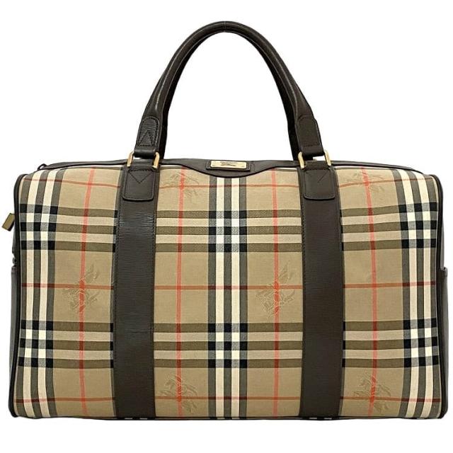 バーバリー ボストンバッグ ec-22325 ベージュ ブラウン ノバチェック 大容量 キャンバス レザー 中古 Burberrys ヴィンテージ ファスナー 鍵付き 旅行鞄 軽い チェック柄 定番 人気 メンズ レディース 男女兼用 ロゴ 二泊三日 ブランド 本物 鑑定済みの通販は 29,800円
