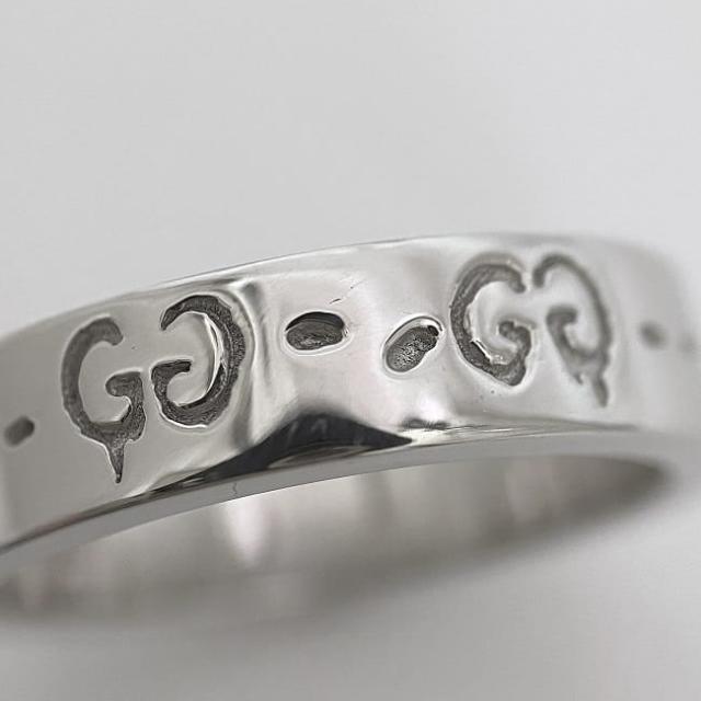 【新品仕上げ】GUCCI グッチ ゴースト アイコン リング 指輪 13号 国内正規品】グッチ ゴースト アイコン リング 指輪 13号