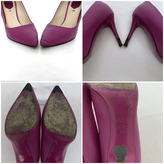 フェンディ パンプス ec-22505 ピンク 美品 23.5cm レザー 中古 FENDI シンプル ショッキングピンク レディース シューズ ピンヒール 定番 人気 お洒落 エレガント 革 通勤 通学 無地 鮮やか ヒール 8cm 靴 小物 ブランドシューズ 上品 ブランド 本物 鑑定済み