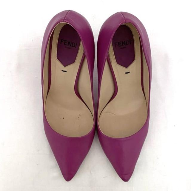 フェンディ パンプス ec-22505 ピンク 美品 23.5cm レザー 中古 FENDI シンプル ショッキングピンク レディース シューズ ピンヒール 定番 人気 お洒落 エレガント 革 通勤 通学 無地 鮮やか ヒール 8cm 靴 小物 ブランドシューズ 上品 ブランド 本物 鑑定済み