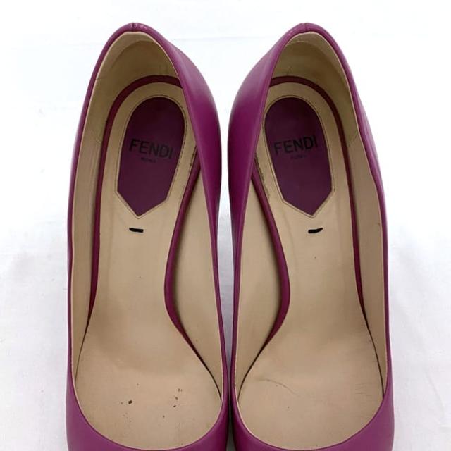 フェンディ パンプス ec-22505 ピンク 美品 23.5cm レザー 中古 FENDI シンプル ショッキングピンク レディース シューズ ピンヒール 定番 人気 お洒落 エレガント 革 通勤 通学 無地 鮮やか ヒール 8cm 靴 小物 ブランドシューズ 上品 ブランド 本物 鑑定済み