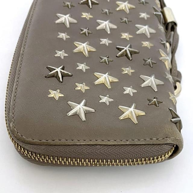 ジミーチュウ ラウンドファスナー 長財布 ec-22525 ベージュ フィリパ