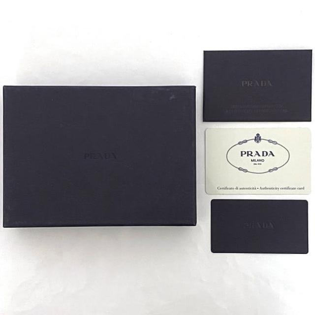 プラダ 三つ折り 財布 ec-22686 ブラック NERO M176A 美品