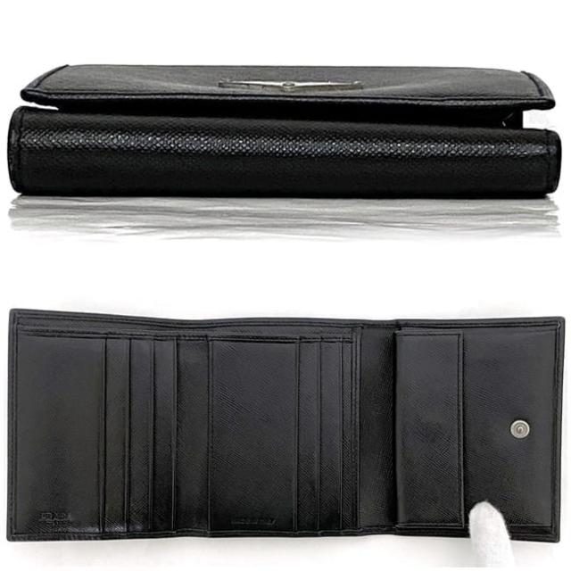 プラダ 三つ折り 財布 ec-22686 ブラック NERO M176A 美品