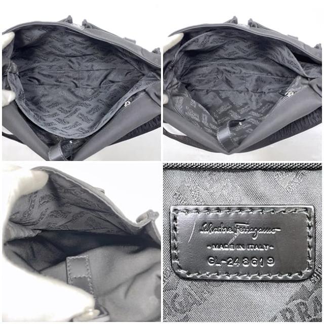 サルヴァトーレ フェラガモ メッセンジャー バッグ ec-22724 ブラック 美品 ナイロン レザー 中古 GL-24 8619 Salvatore Ferragamo 軽い ショルダーバッグ フラップ 旅行 ビジネス 書類 a4 シンプル ロゴ 黒 人気 定番 ユニセックス ブランド 本物 鑑定済み サルヴァトーレ フェラガモ メッセンジャー バッグ ec-22724 ブラック