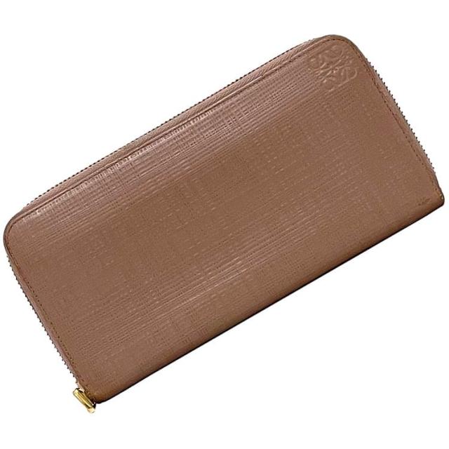 ロエベ ラウンドファスナー 長財布 ec-22775 ピンク リネン アナグラム 101N88.F13 財布 美品 レザー 中古 261611 LOEWE シンプル ファスナー ヴィンテージ ロゴ ロング ウォレット レディース 箱付き 定番 人気 ブランド 本物 鑑定済み
