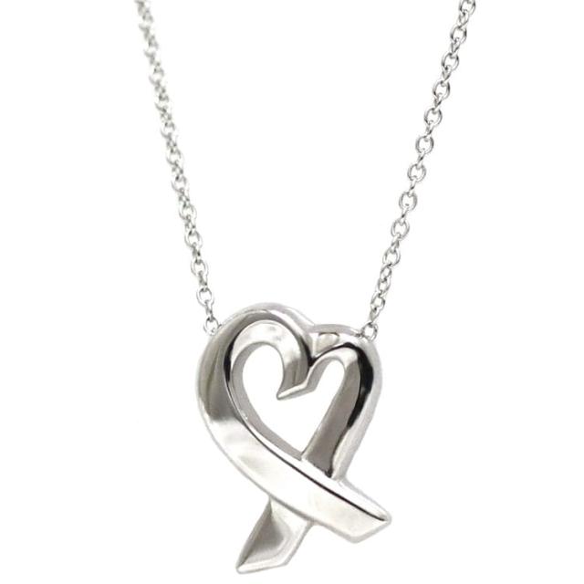 ティファニー ラビングハート ネックレス ec-22788 シルバー パロマピカソ 新品 仕上げ済み Ag 925 Sランク TIFFANY&Co. ハート アクセサリー ジュエリー ヴィンテージ 定番 人気 女性 レディース お洒落 シンプル 小物 エレガント 上品 ブランド 本物 鑑定済み