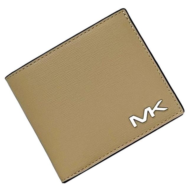 マイケルコース 二つ折り 財布 ec-22821 ベージュ 36F3COLF1U 未使用 美品 レザー Sランク MICHAEL KORS 男女兼用 札入 折り財布 MK ロゴ シンプル 定番 人気 女性 レディース メンズ 小さい コンパクト ウォレット お洒落 高級感 上品 ブランド 本物 鑑定済み