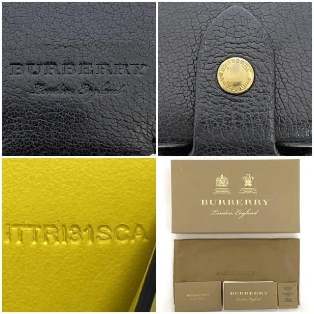 バーバリー 二つ折り 長財布 ec-22836 ブラック 4073402-1 美品 財布