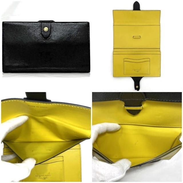 バーバリー 二つ折り 長財布 ec-22836 ブラック 4073402-1 美品 財布