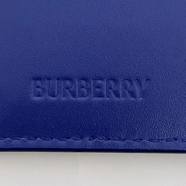バーバリー 二つ折り 財布 ec-22838 ブルー 8078347 1 札入 未使用 美