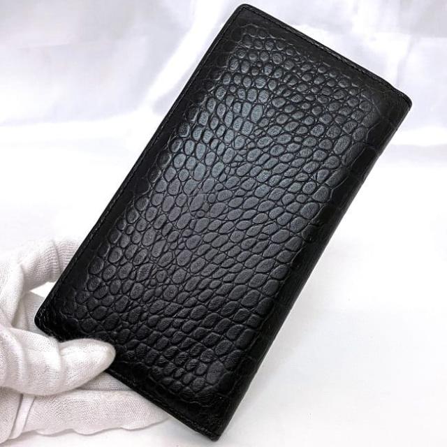 サンローラン 二つ折り 長財布 ec-22840 ブラック 369303 美品