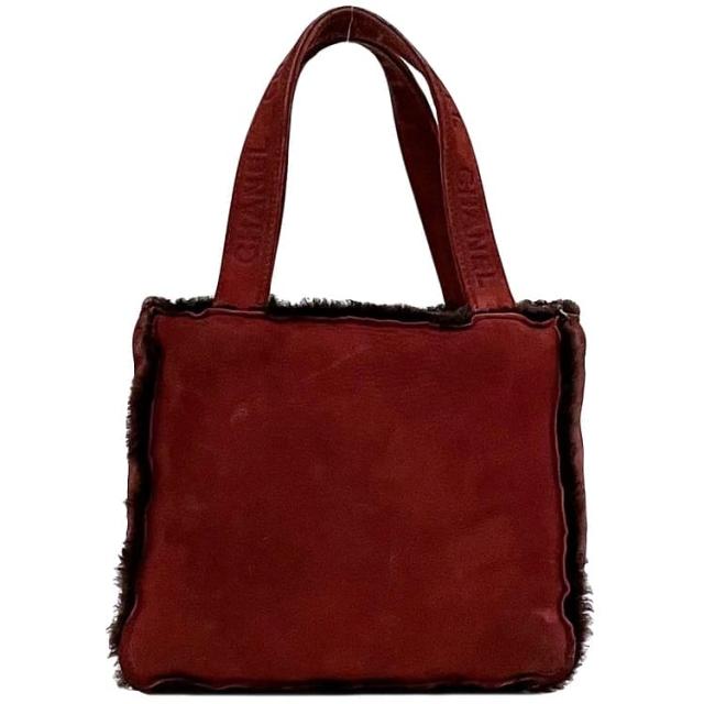 シャネル ムートンバッグ ハンドバッグ ec-22957 レッド 美品 5番台 ムートン ファー 中古 5063459 CHANEL ヴィンテージ 赤 ミニ バッグ シンプル ロゴ 軽い レディース レア ミニバッグ ミニトート ファーバッグ ブランド 本物 鑑定済み