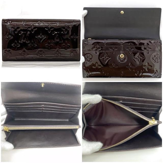 ルイ ヴィトン 二つ折り 長財布 ポルトフォイユ サラ ec-22974 ワイン