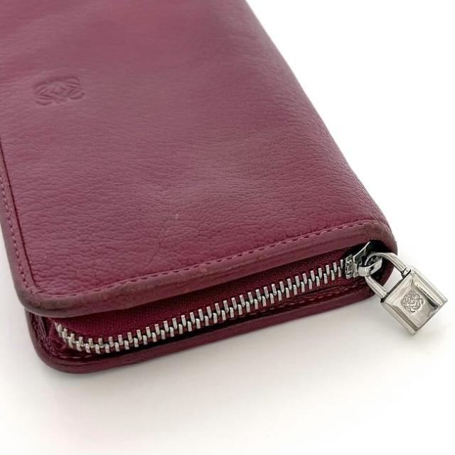 ロエベ ラウンドファスナー 長財布 ec-23034 ピンク アマソナ 財布