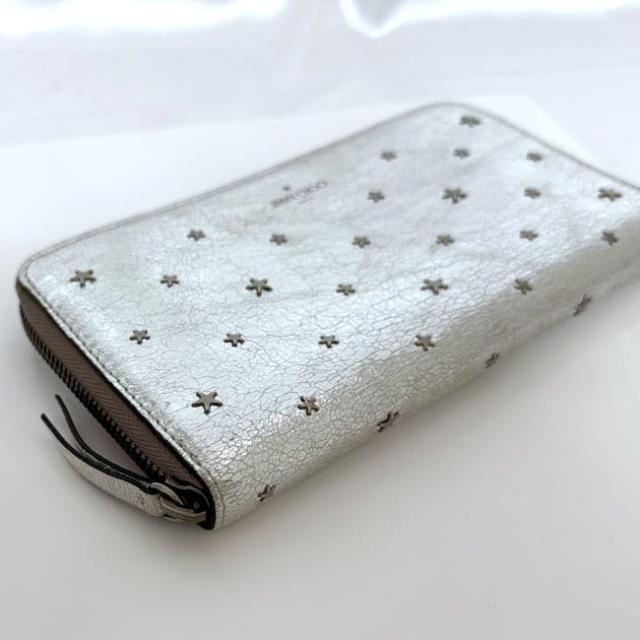 JIMMY CHOO ジミーチュウ/スタースタッズ/長財布/シルバー/ブラック