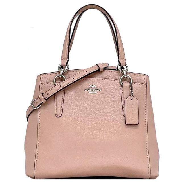 コーチ ２way バッグ ec-23157 ピンク F67091 美品 レザー 中古 COACH ハンドバッグ ショルダーバッグ ワンポイント ロゴ 定番 人気 女性 レディース 革 鞄 ショルダー 通勤 通学 仕事 ビジネス お洒落 シンプル ワンポイント 高級感 ブランド 本物 鑑定済み