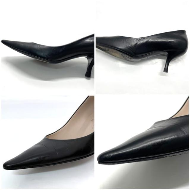 シャネル パンプス ec-23191 ブラック ココマーク 美品 24.0cm レザー 中古 CHANEL シューズ 靴 ワンポイント ロゴ アパレル ヴィンテージ シンプル 定番 人気 箱付き 箱 黒色 黒 革 お洒落 レディース シューズ 通勤 ビジネス 高級感 ブランド 本物 鑑定済み
