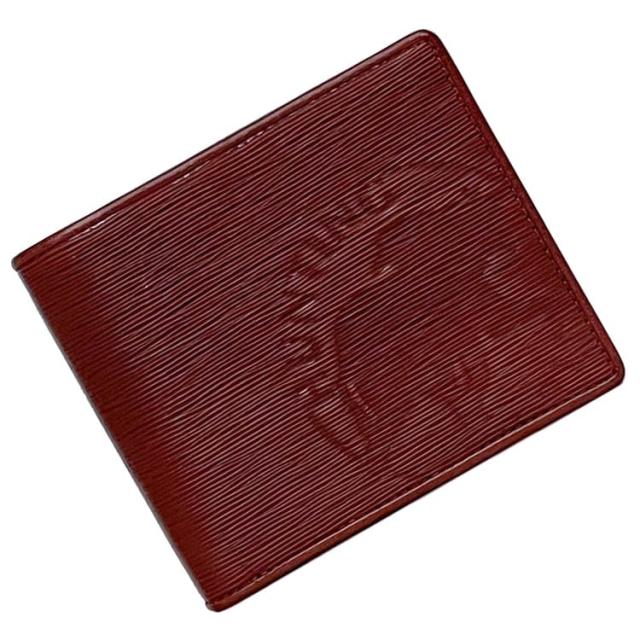 ハンティングワールド 二つ折り 財布 ec-23231 レッド 美品 レザー 中古 HUNTING WORLD エンボス ロゴ 折り財布 定番 人気 女性 レディース 小さい ミニ コンパクト 箱付き 箱 赤色 赤 小物 革 シンプル お洒落 ワンポイント エレガント ブランド 本物 鑑定済み