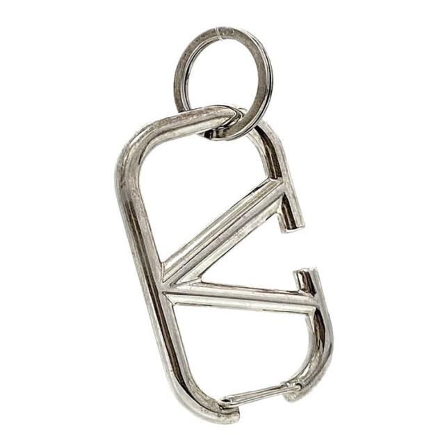 ヴァレンティノ ガラヴァーニ キーリング ec-23253 シルバー 美品 メタル 中古 Valentino Garavani キーリング ロゴ金具 キーホルダー チャーム カラビナ 定番 人気 お洒落 シンプル 小物 メンズ レディース エレガント バッグチャーム ブランド 本物 鑑定済み