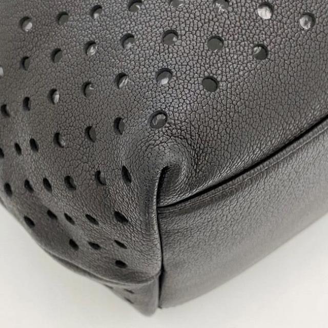 マルニ ハンドバッグ ec-23255 ブラック 美品 がま口 レザー メタル