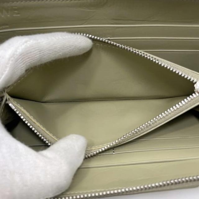 ロエベ ラウンドファスナー 長財布 ec-23297 ベージュ ライトブルー