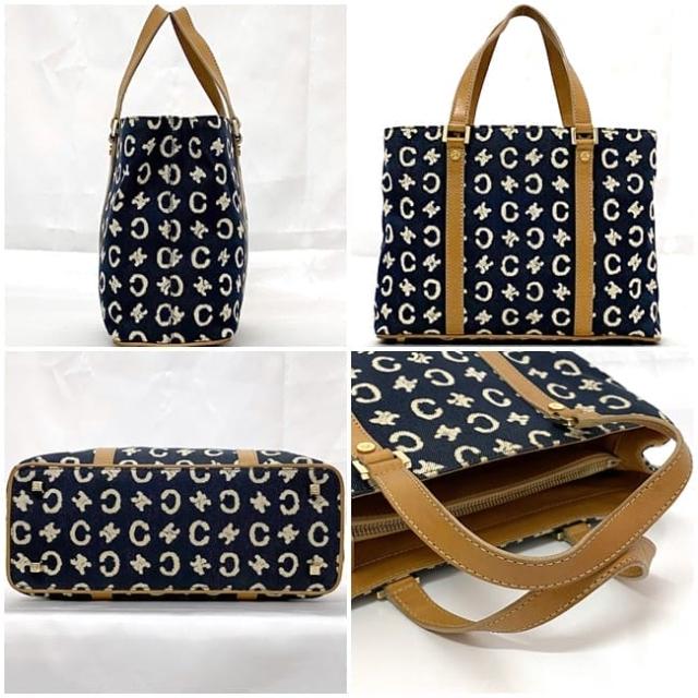 セリーヌ ハンドバッグ ec-23318 ネイビー ブルー ベージュ ホワイト