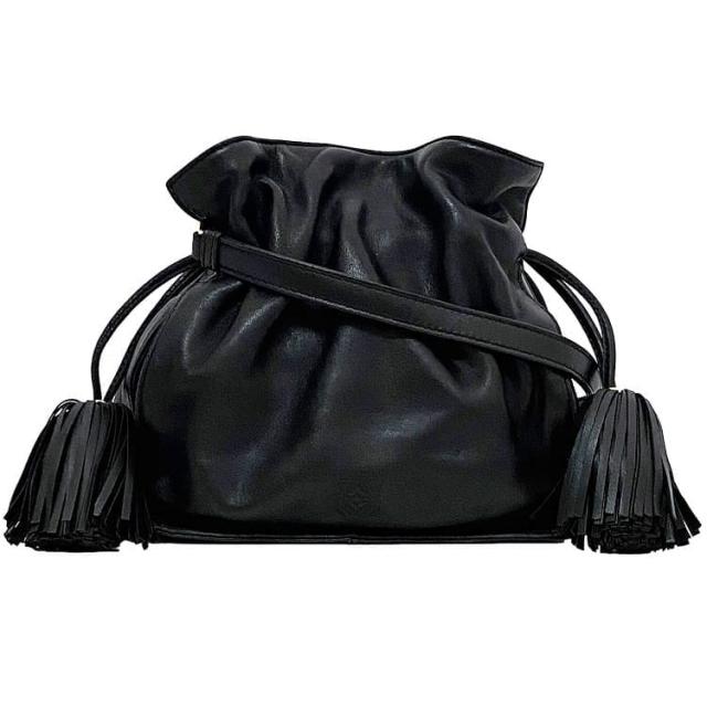 極美品✨ロエベ フラメンコ ノット ワンショルダーバッグ 黒 レザー 極美品✨ロエベ フラメンコ ノット ワンショルダーバッグ 黒 レザー