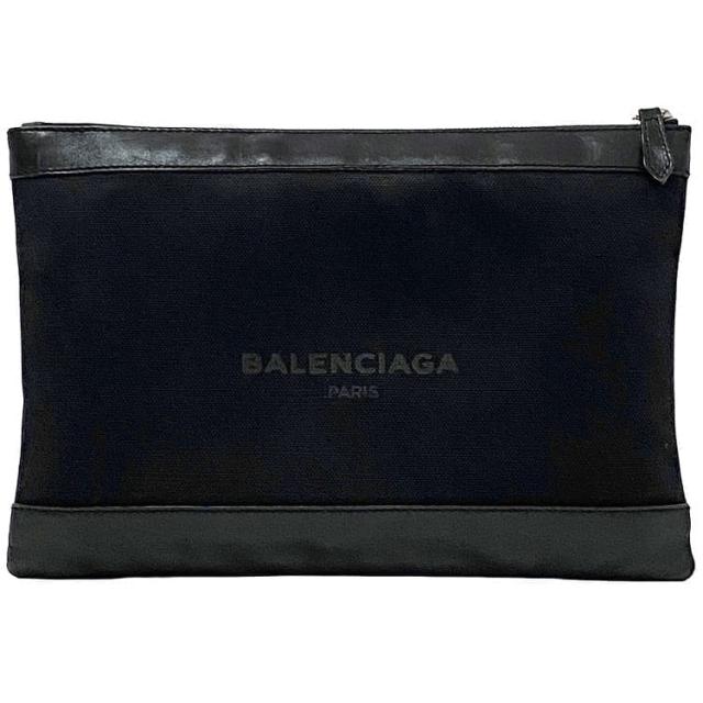 BALENCIAGA バレンシアガ クラッチバッグ M レザー クリップ ロゴ