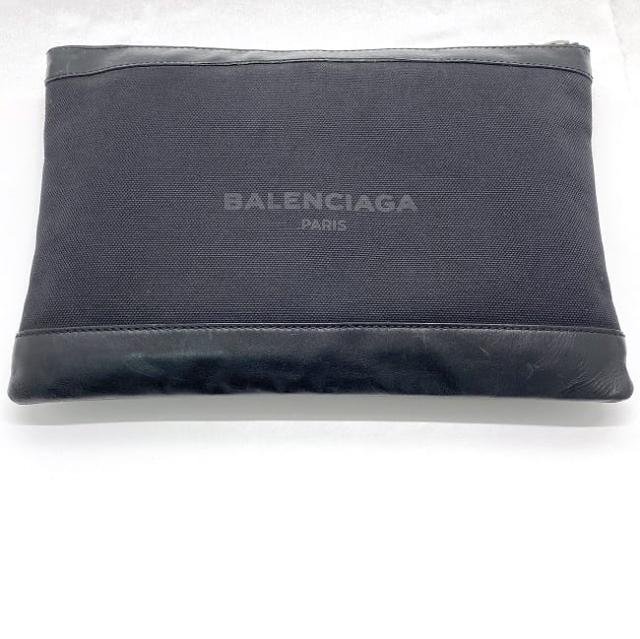 バレンシアガ クラッチバッグ ネイビークリップM レザー バレンシアガ