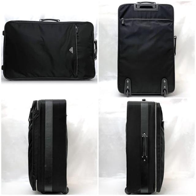 PRADA】キャリーケース 旅行鞄 三角ロゴプレート ナイロン ブラック