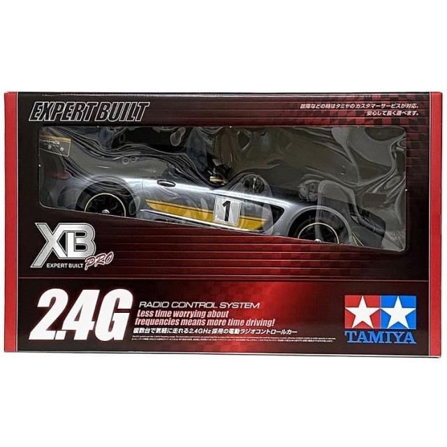 タミヤ XB TT02 メルセデスAMG GT3 ec-23495 シルバー グレー イエロー エキスパートビルド  ITEM57900 プラスチック メタル 中古 TAMIYA ラジコン ラジオコントロールカー MERCEDES トイ おもちゃ コレクション インテリア 箱付き 箱 ブランド 本物 鑑定済み