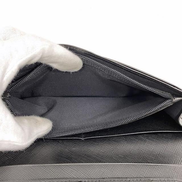プラダ 二つ折り 長財布 f-21482 ブラック NERO M836 美品 財布