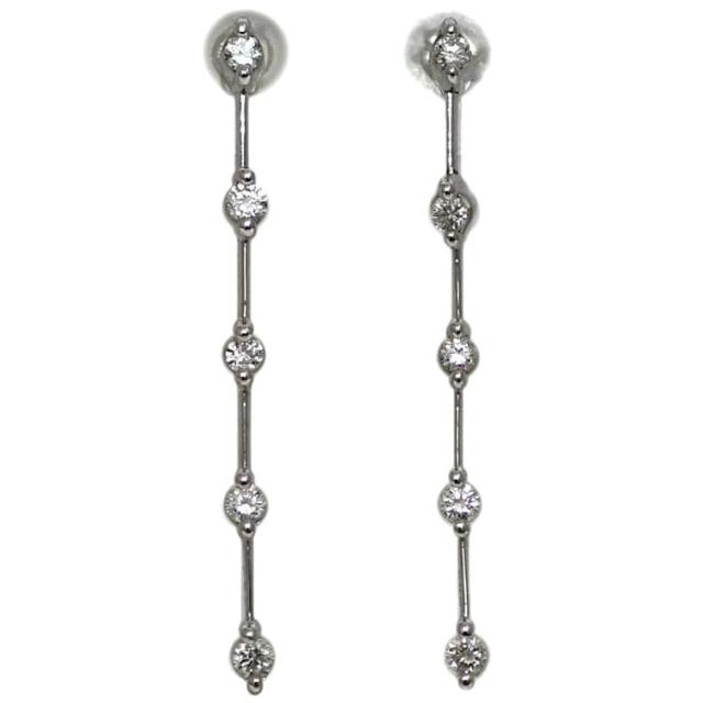 k18WG 750 ダイヤモンド ピアス 1カラット k18WG 750 ダイヤモンド ピアス 1カラット