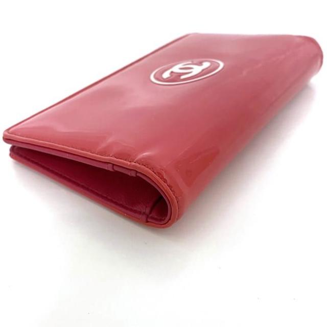 シャネル 正規品 長財布 メイクアップライン ピンク