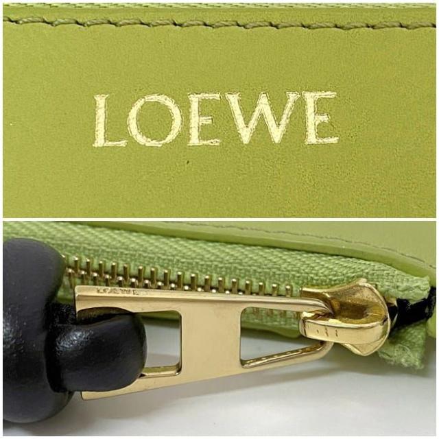 ロエベ コイン カードケース f-21870 ライトグリーン アニス