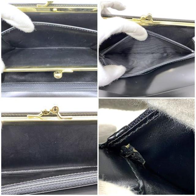 セリーヌ 二つ折り 長財布 f-21899 ブラック ブラウン マカダム DF 0P227 300 00 美品 がまぐち PVC レザー 中古 M/00/1 CELINE ヴィンテージ ロゴ ガマグチ フラップ ホック 定番 人気 シンプル 上品 高級感 お洒落 エレガント 茶色 黒 ブランド 本物 鑑定済み