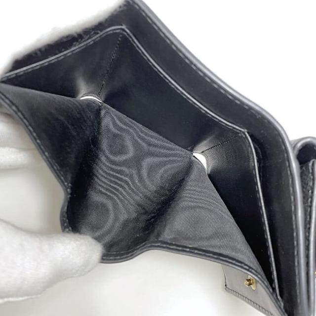 クリスチャン ディオール 三つ折り 財布 f-22427 ブラック サドル