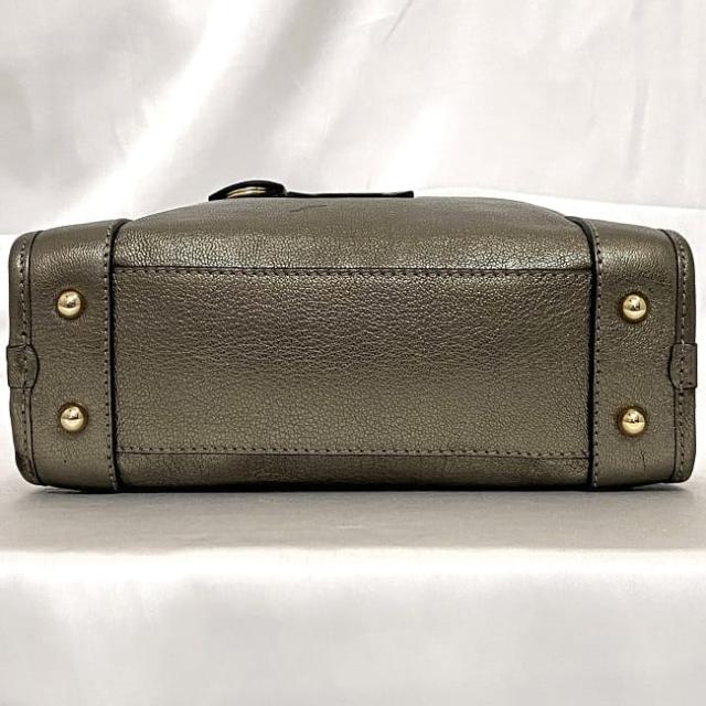 美品 ロエベ【LOEWE】 牛革 レザーミニハンドバッグ キャメル 保存袋付き