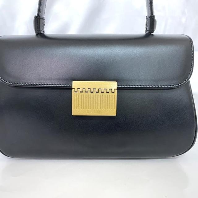 中古 BALLY バリー ハンドバッグ ヴィンテージ レザー ミニ ボストン ターンロック ブラック グリーン レディース 鞄 かばん RYB0702 美品 BALLY バリー ヴィンテージ ブラック 黒 ゴールド金具