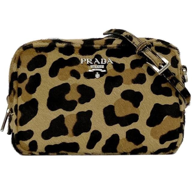 プラダ PRADA レザーベルト ハラコ レオパード　レディース プラダ PRADA レザーベルト ハラコ レオパードレディース