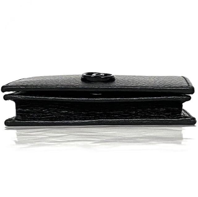 グッチ 二つ折り 財布 f-22676 ブラック GG マーモント 456126 美品