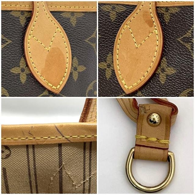 ルイ ヴィトン トートバッグ ネヴァーフル ＰＭ f-22938 ブラウン ベージュ モノグラム M40155 美品 モノグラムキャンバス ヌメ革 中古 TH4077 LOUIS VUITTON ヴィンテージ 茶色 肩掛け 軽い レディース 定番 人気 本革 大容量 ブランド 本物 鑑定済み ルイ ヴィトン トートバッグ ネヴァーフル PM f-22938 ブラウン