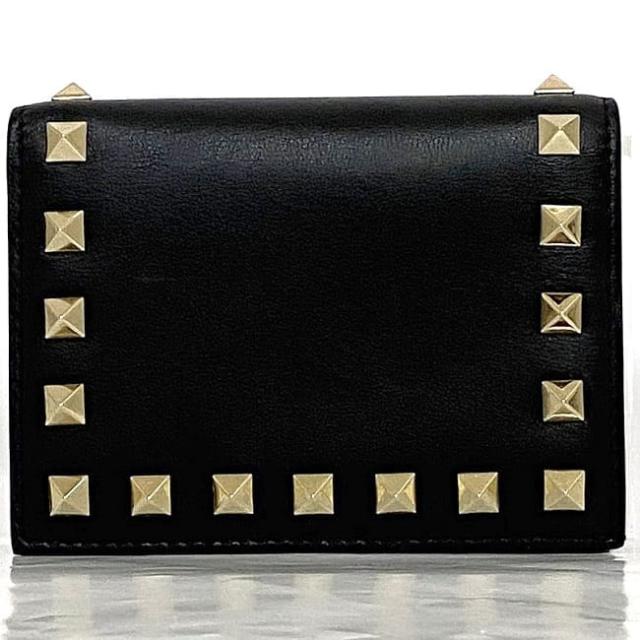 ヴァレンティノ ガラヴァーニ 二つ折り 財布 f-23016 ブラック ロック