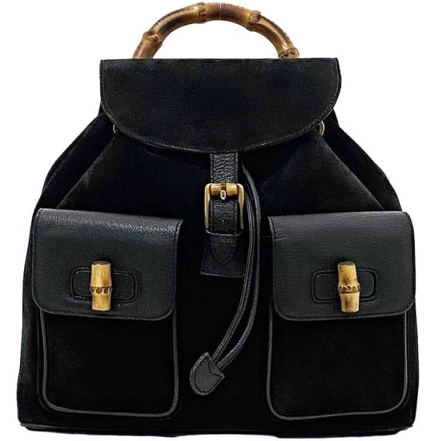 グッチ リュック f-23291 ブラック バンブー 003 2058 0016 美品