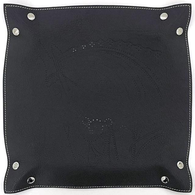 エルメス 小物入れ美品 - 黒×ブルー エルメス トレイ ヴィドポッシュ f