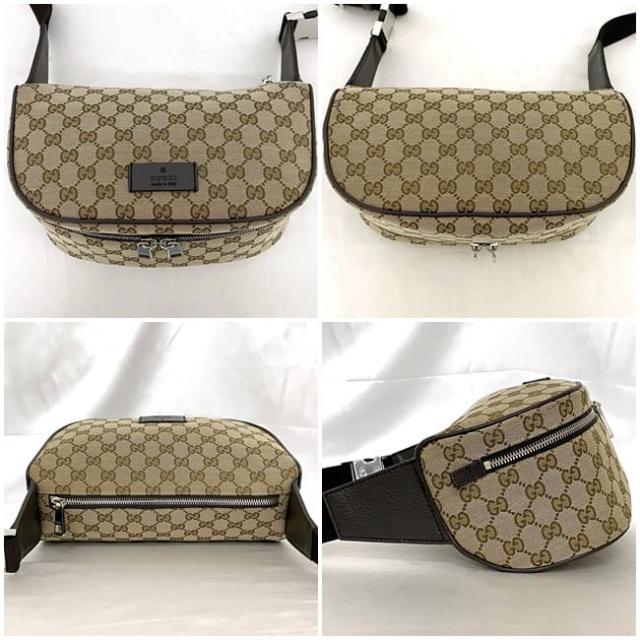 グッチ ボディバッグ f-23317 ベージュ ブラウン GGキャンバス 630915