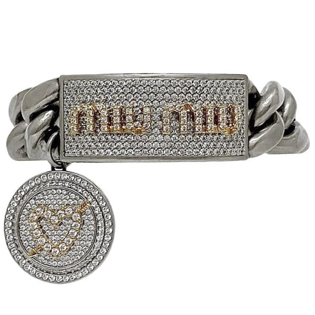 MIU MIU ロゴ ブレスレット シルバー ミュウ ミュウ ブレスレット MIU