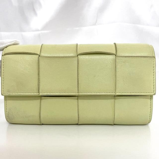 ボッテガヴェネタ 二つ折り 長財布 ec-23552 ライトイエロー カセット