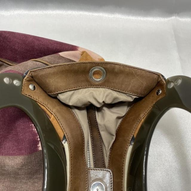 マルニ ハンドバッグ ec-23566 ボルドー ブラウン イエロー 美品